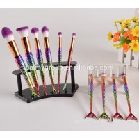 Mermaid Makeup Brushes Set Foundation Blending Powder Eyeshadow Contour Concealer Brush Cosmetic Beauty Make Up Tool Kit