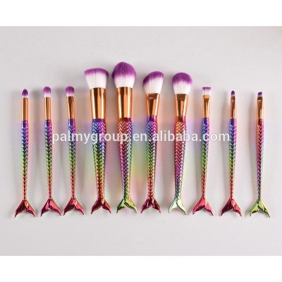 New Mermaid Shaped Makeup Brushes Set Big Fish Tail Foundation Powder Eyeshadow Make-up Brushes Contour Blending Cosmetic Brush