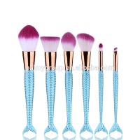 2017 professional 6pcs makeup brushcolorful mermaid makeup brush set